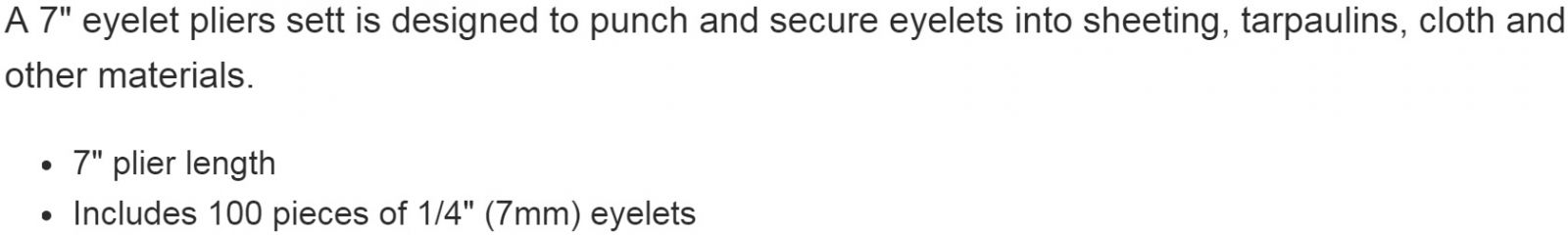 פלייר לוחץ לולאות ניטים DURATOOL 20844 61282